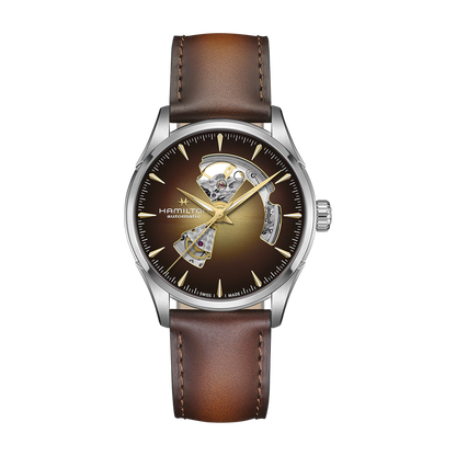 Hamilton Jazzmaster Open Heart Auto 42mm Brown Dial Leather Strap Watch
