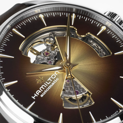 Hamilton Jazzmaster Open Heart Auto 42mm Brown Dial Leather Strap Watch