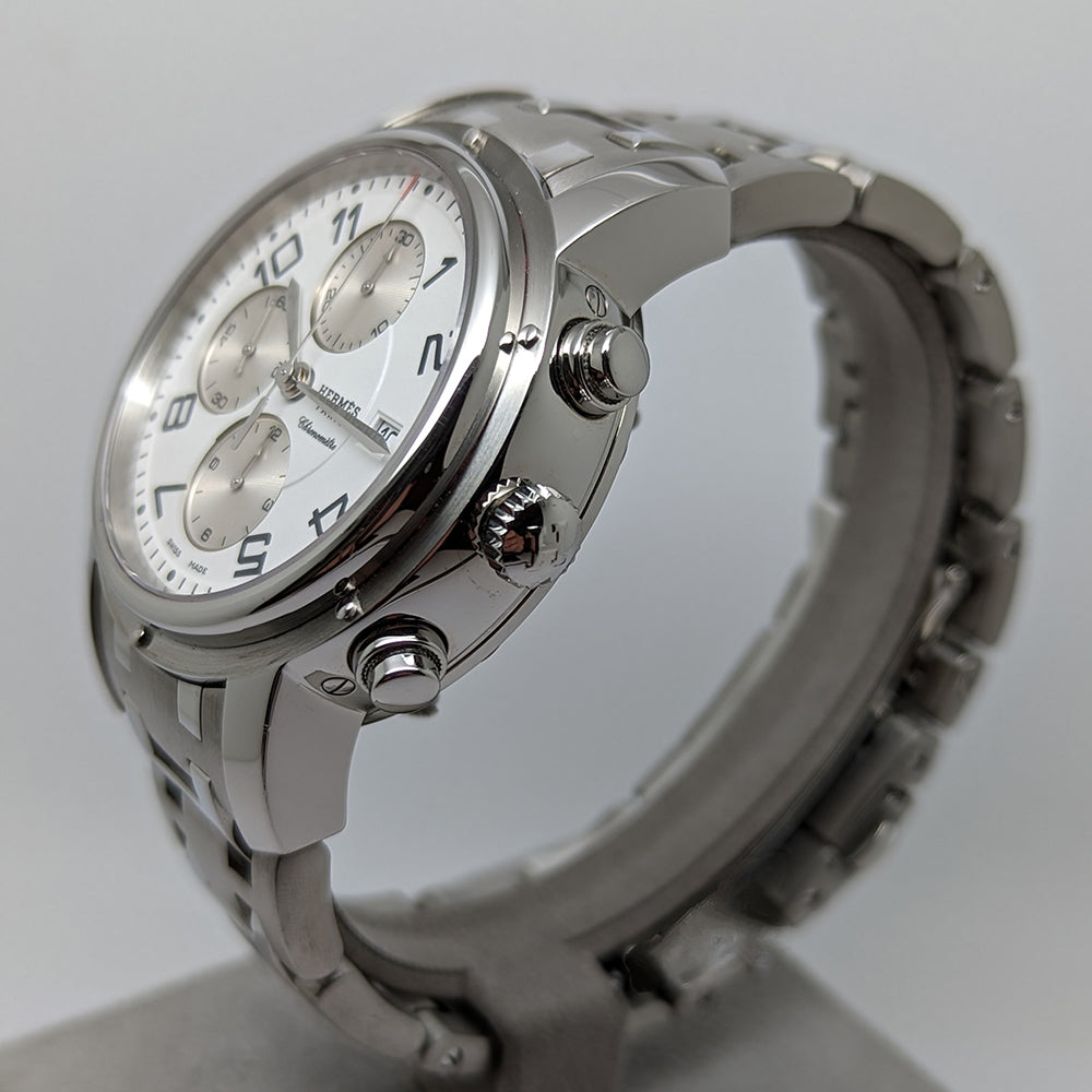 Pre Owned Hermes Clipper Chronograph Watch | King Jewelers