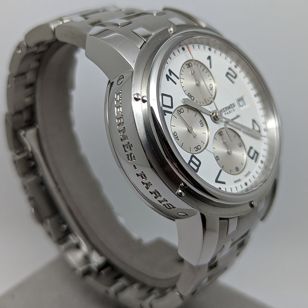 Pre Owned Hermes Clipper Chronograph Watch | King Jewelers