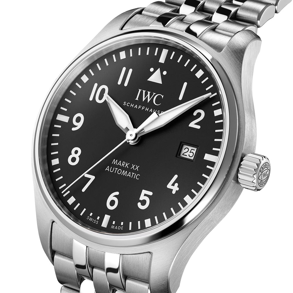 IWC Pilots Watch Mark XX 40 Black Dial Steel | King Jewelers
