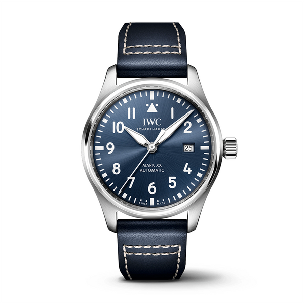 IWC Pilots Watch Mark XX 40 Blue Dial Leather | King Jewelers