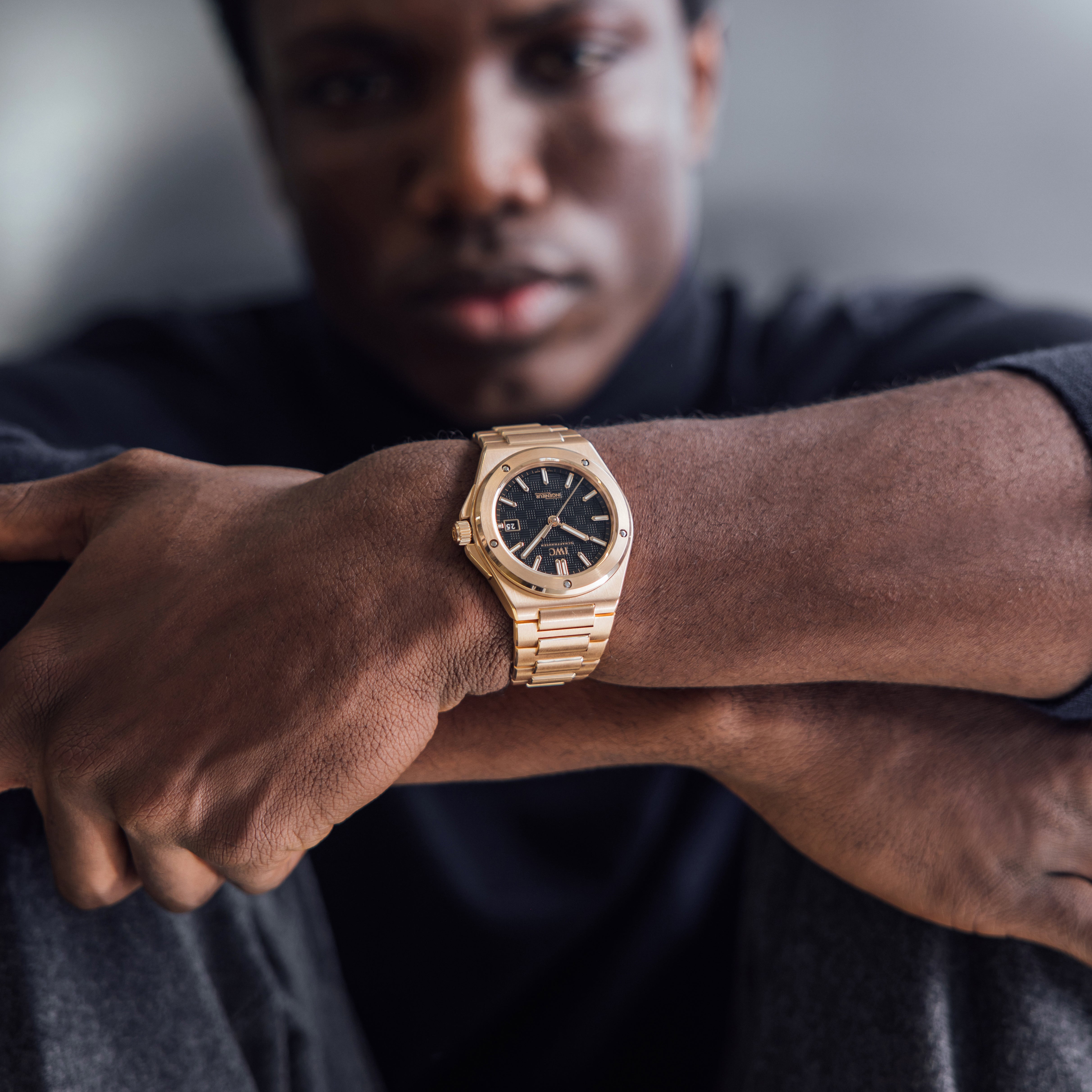 IWC Ingenieur Auto 40 5N Gold Black Dial | King Jewelers