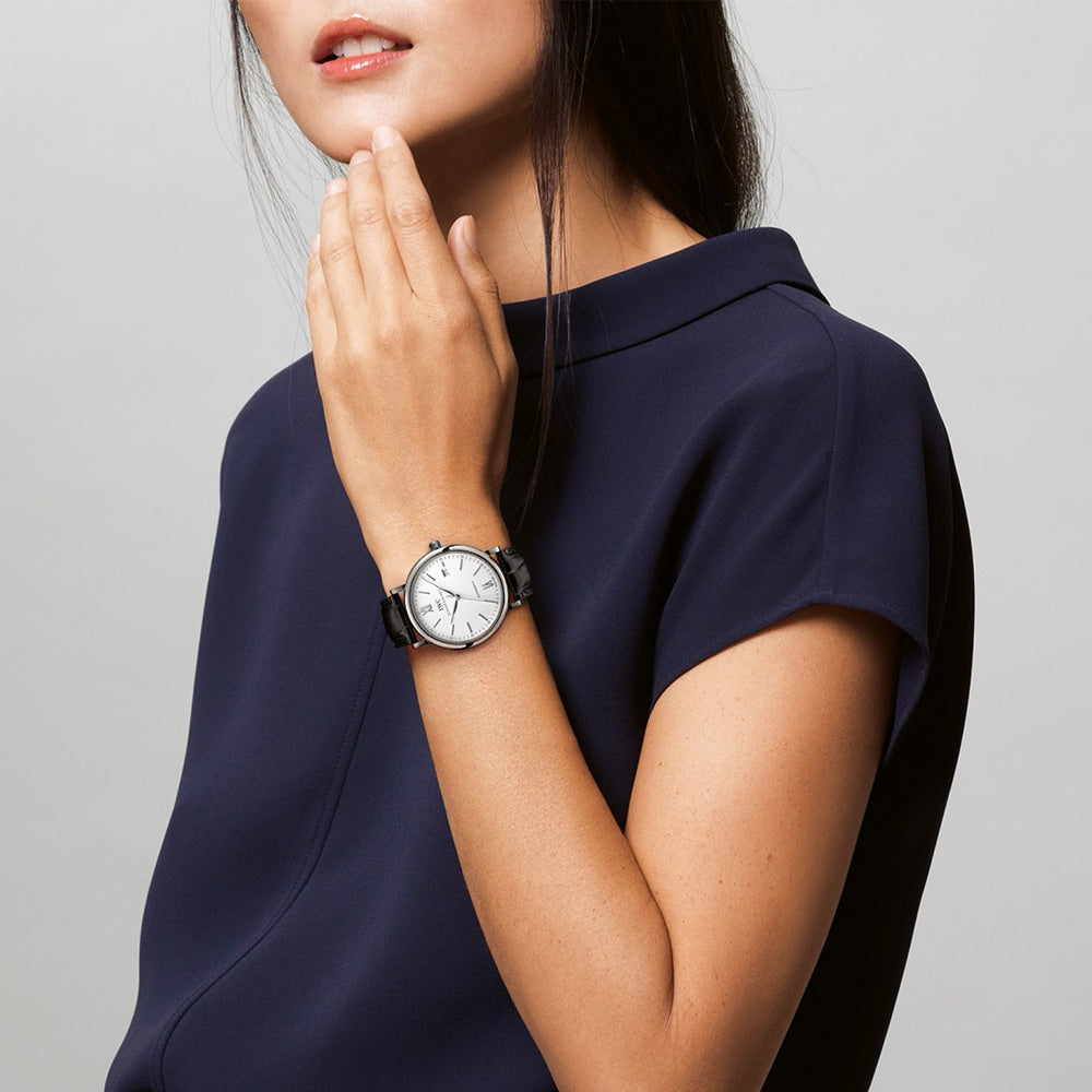 IWC Portofino Auto 40 Silver Leather Strap | King Jewelers