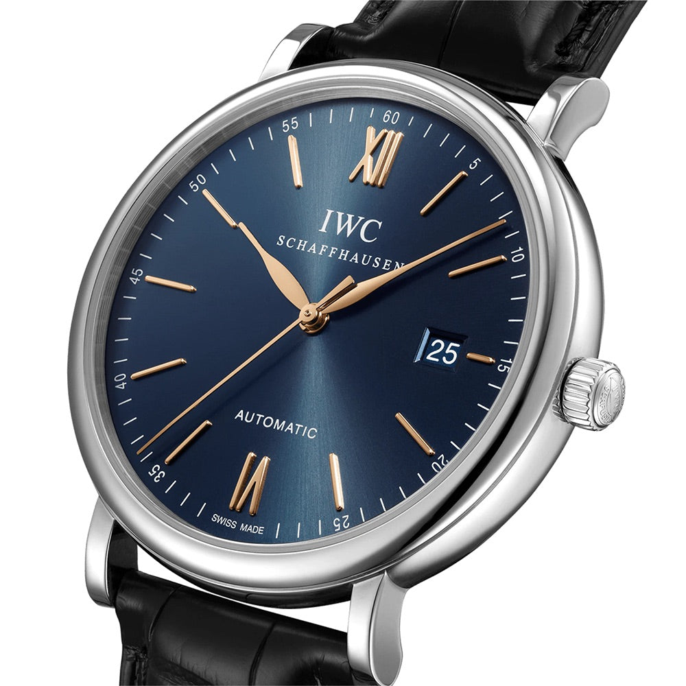 IWC Portofino Auto 40 Blue Dial Leather Strap | King Jewelers