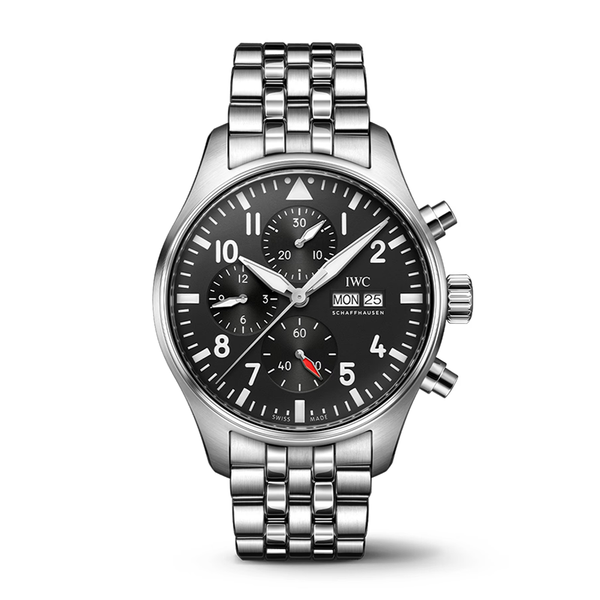 ＩＷＣ IWC Pilot's Watch Chrono 43 Black Dial Steel | King Jewelers