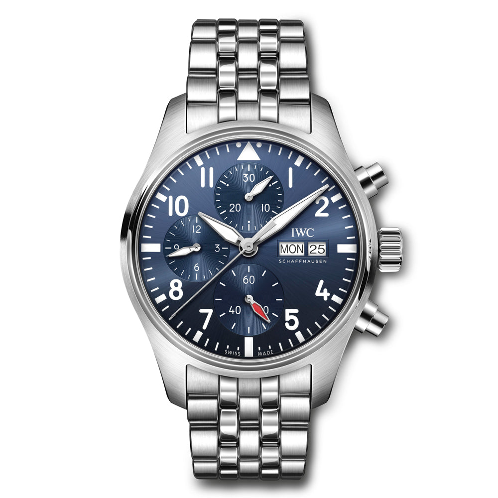 IWC Pilot's Chronograph 41 Steel Blue Dial | King Jewelers