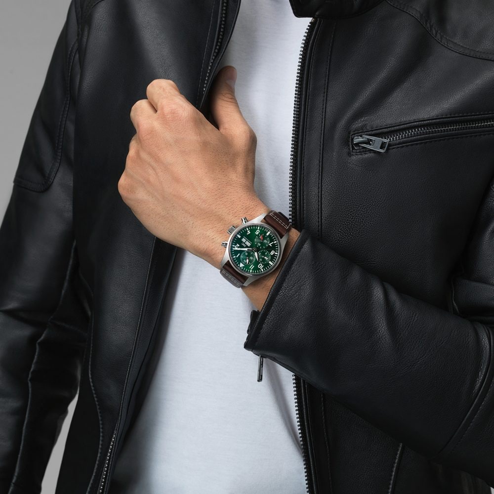 IWC Pilot's Chronograph 41 Green Dial | King Jewelers
