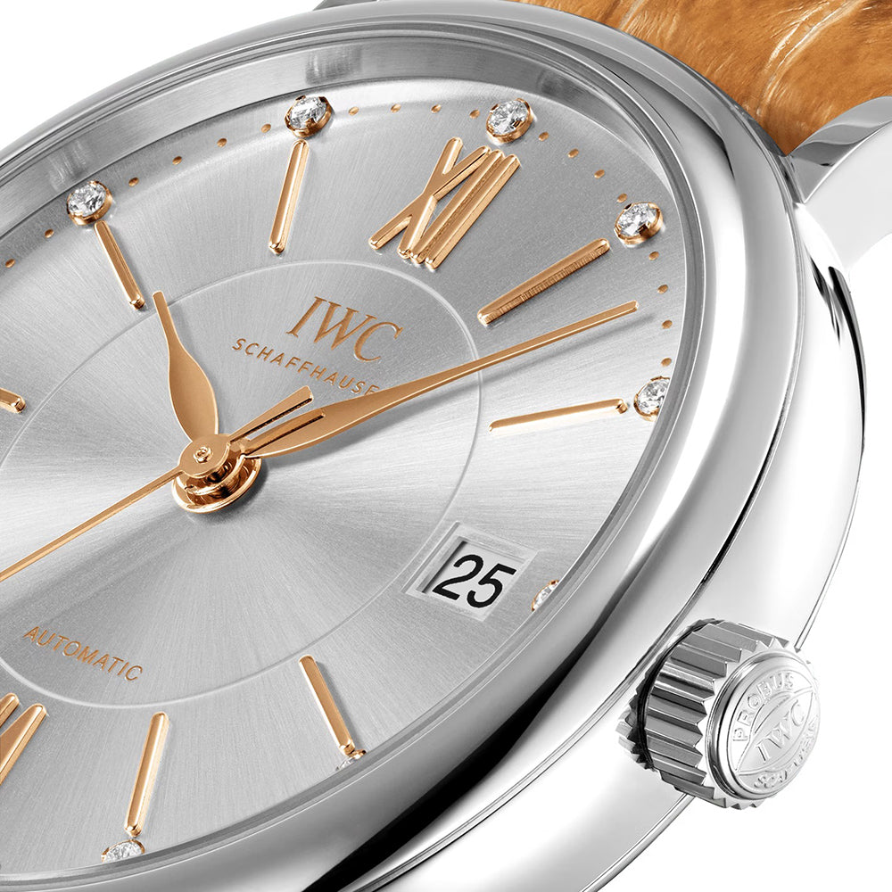 IWC Portofino Auto 37 Diamond Silver Dial | King Jewelers