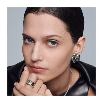 Buccellati Blossoms Silver and Vermeil Large Button Earrings