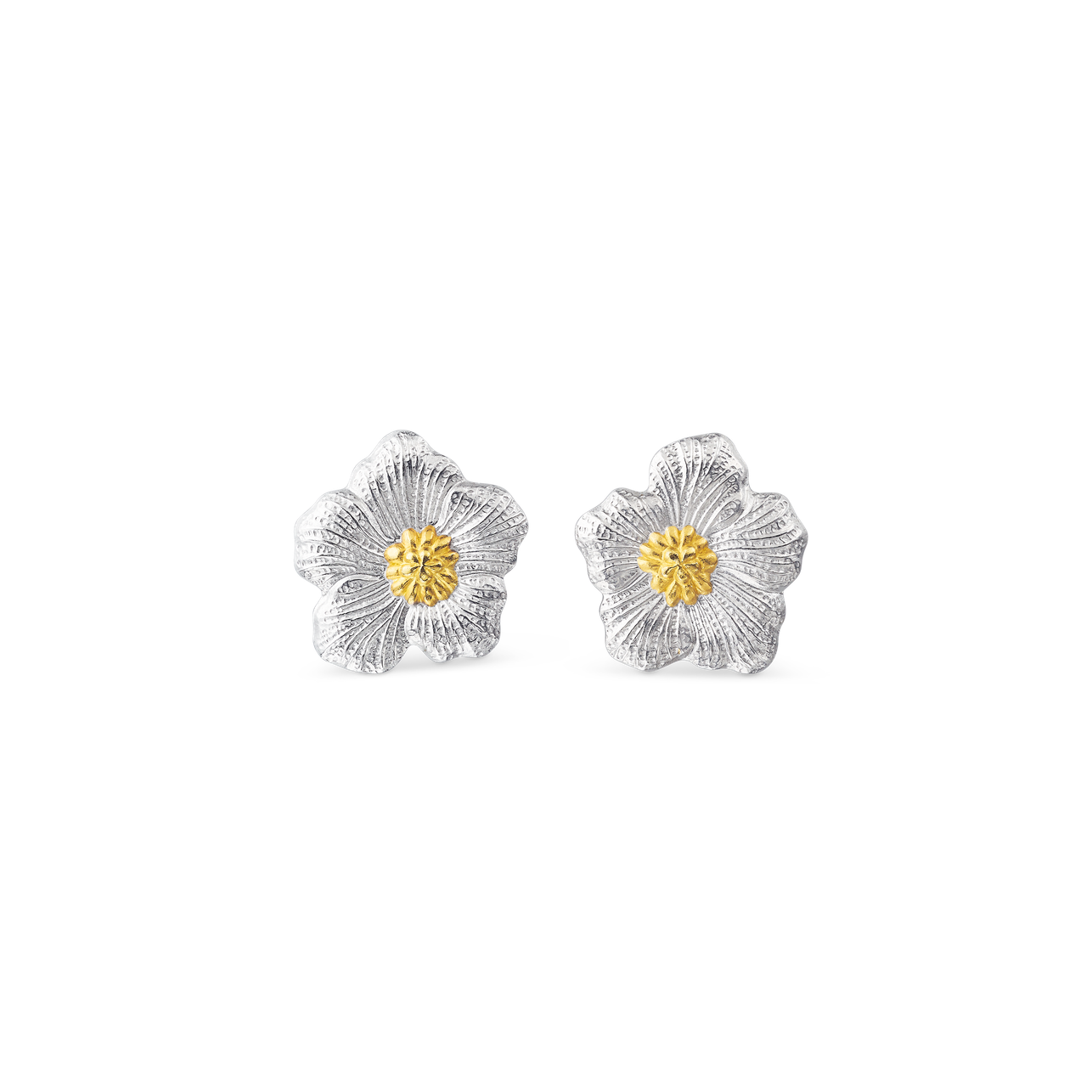 Buccellati Blossoms Silver and Vermeil Large Button Earrings
