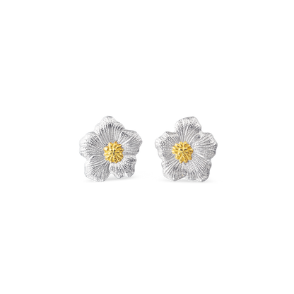 Buccellati Blossoms Silver and Vermeil Large Button Earrings