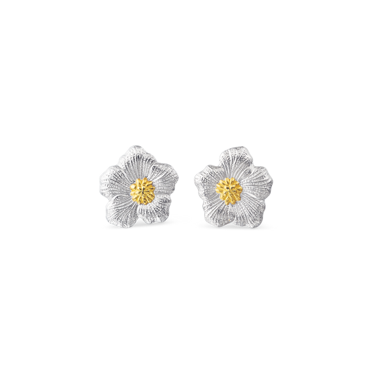 Buccellati Blossoms Silver and Vermeil Large Button Earrings