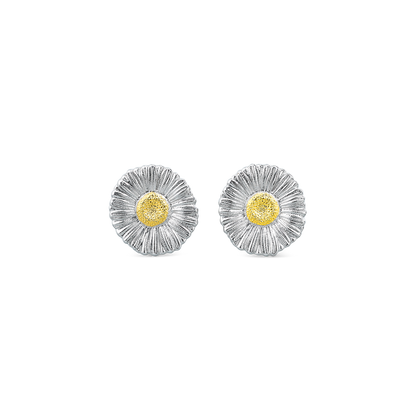 Buccellati Blossoms Daisy Silver and Vermeil Button Earrings