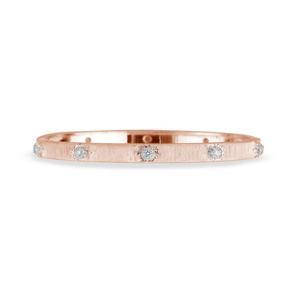 Buccellati Macri Classica Bangle Bracelet 18K Rose Gold with Diamonds