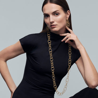 Buccellati Hawaii Pendant Earrings 18K Yellow Gold