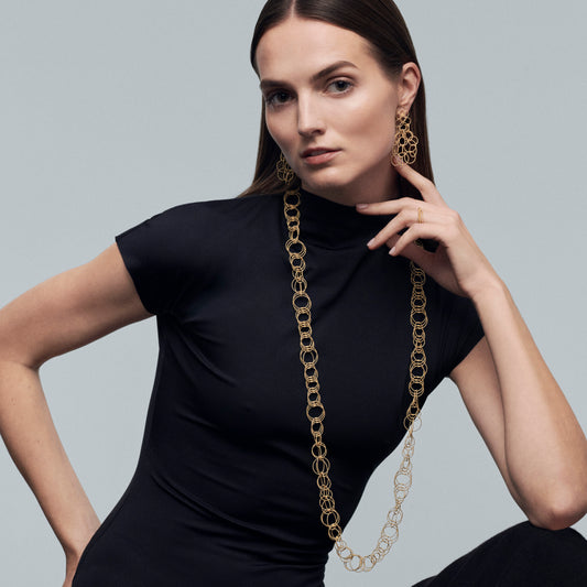 Buccellati Hawaii Pendant Earrings 18K Yellow Gold