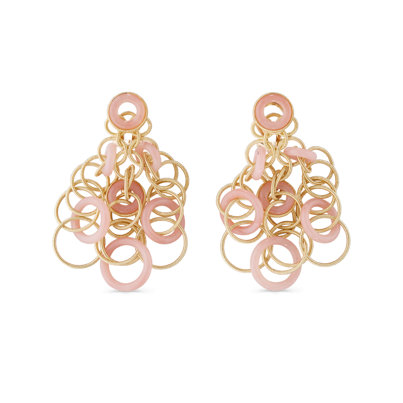 Buccellati Hawaii Color Earrings with Opal in 18K Yellow Gold