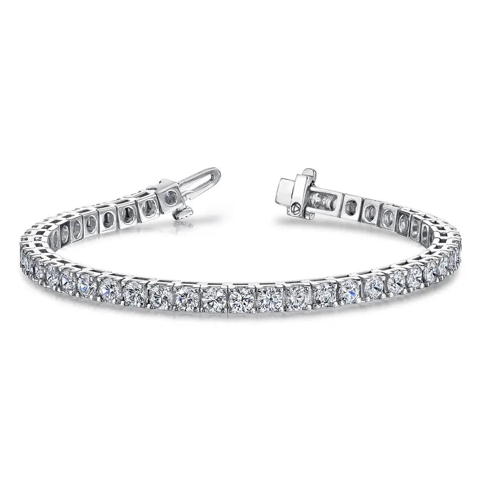 King Jewelers 8.21ct Diamond Tennis Bracelet Platinum