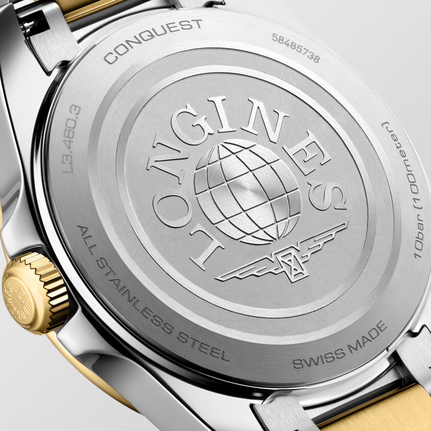 Longines Conquest 34mm White Dial Two-Tone
