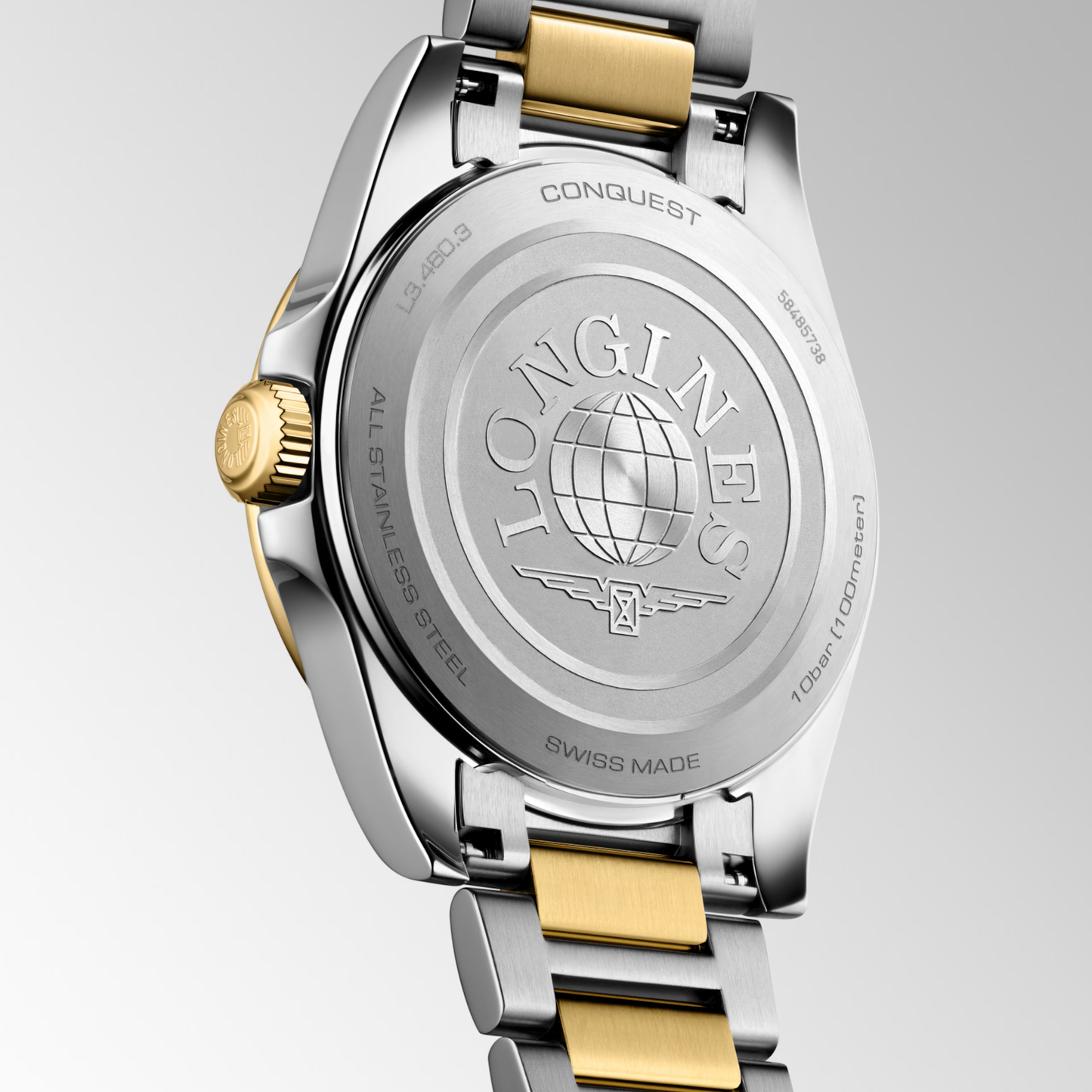 Longines Conquest 34mm White Dial Two-Tone