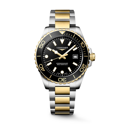 Longines HydroConquest 42mm Steel and Gold Black Dial
