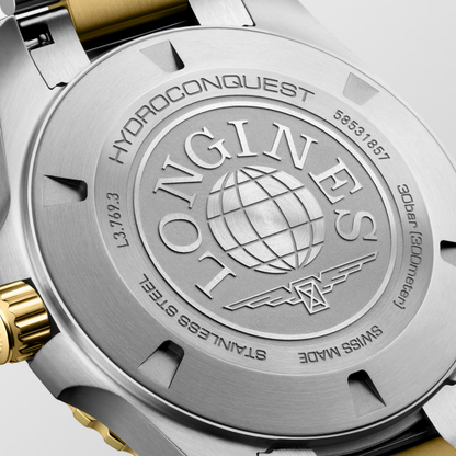Longines HydroConquest 42mm Steel and Gold Black Dial