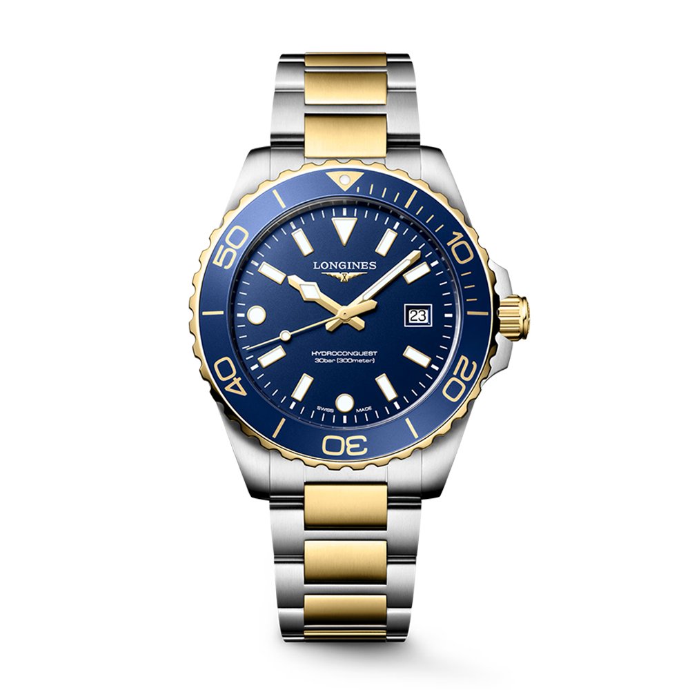 Longines HydroConquest 42mm Steel and Gold Blue Dial