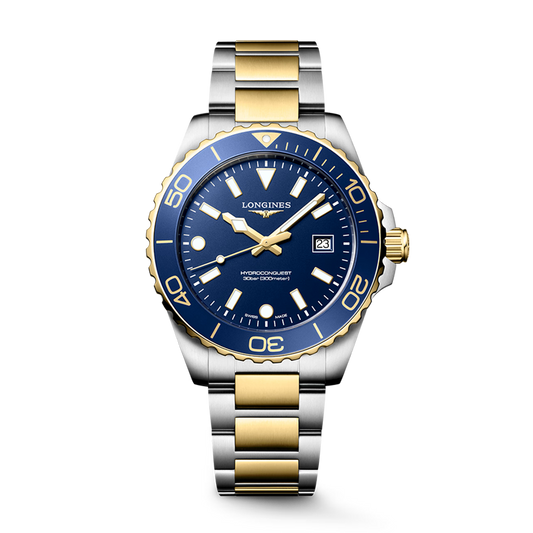 Longines HydroConquest 42mm Steel and Gold Blue Dial