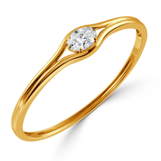 Doves Pouf 18K Yellow Gold Lab-Grown Diamond Bangle