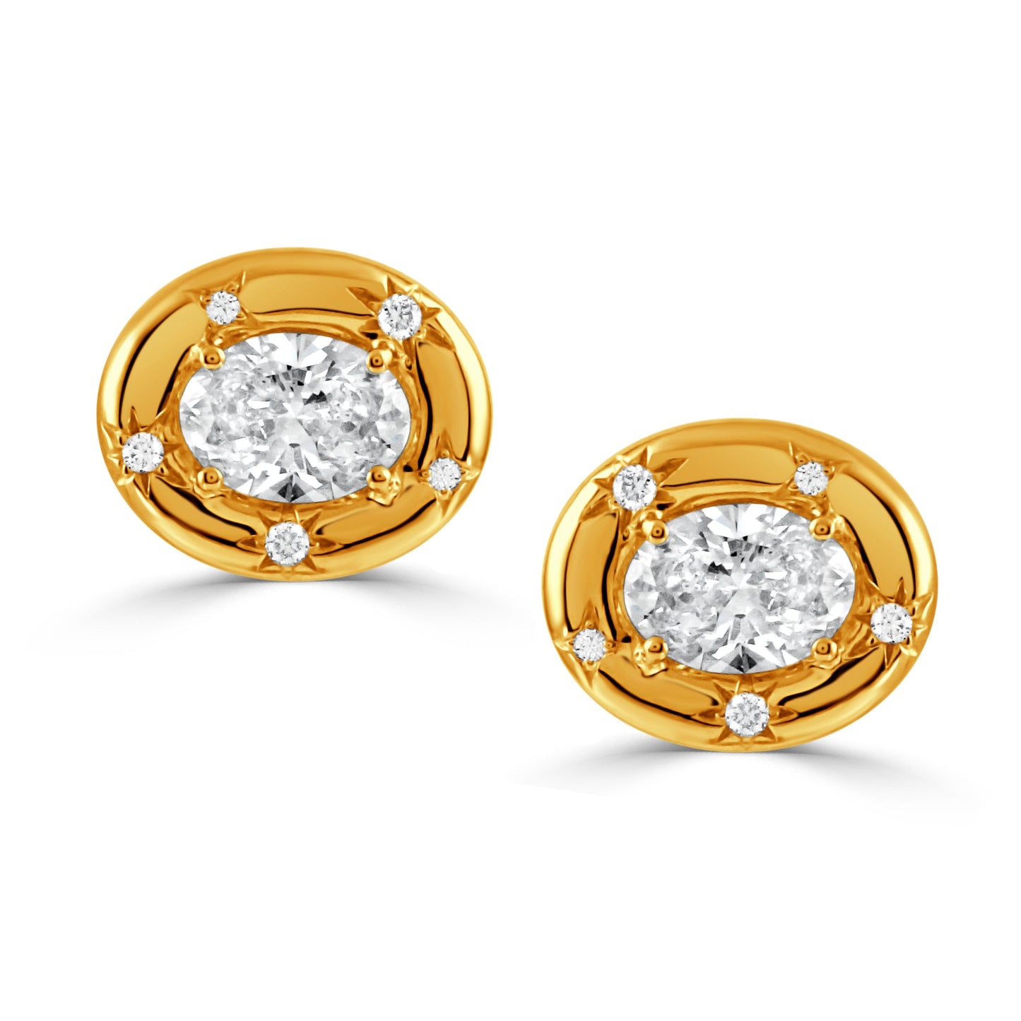 Doves Pouf 18K Yellow Gold Lab-Grown Diamond Earrings
