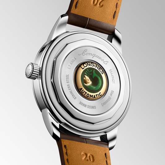 Longines Conquest Heritage 40mm Automatic Brown Dial Leather Strap Watch