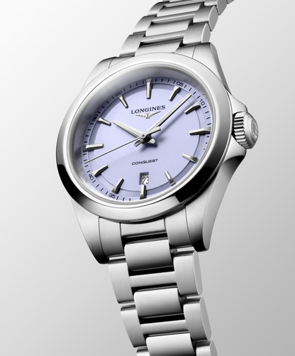 Longines Conquest 30mm Lavender Mauve Dial Bracelet