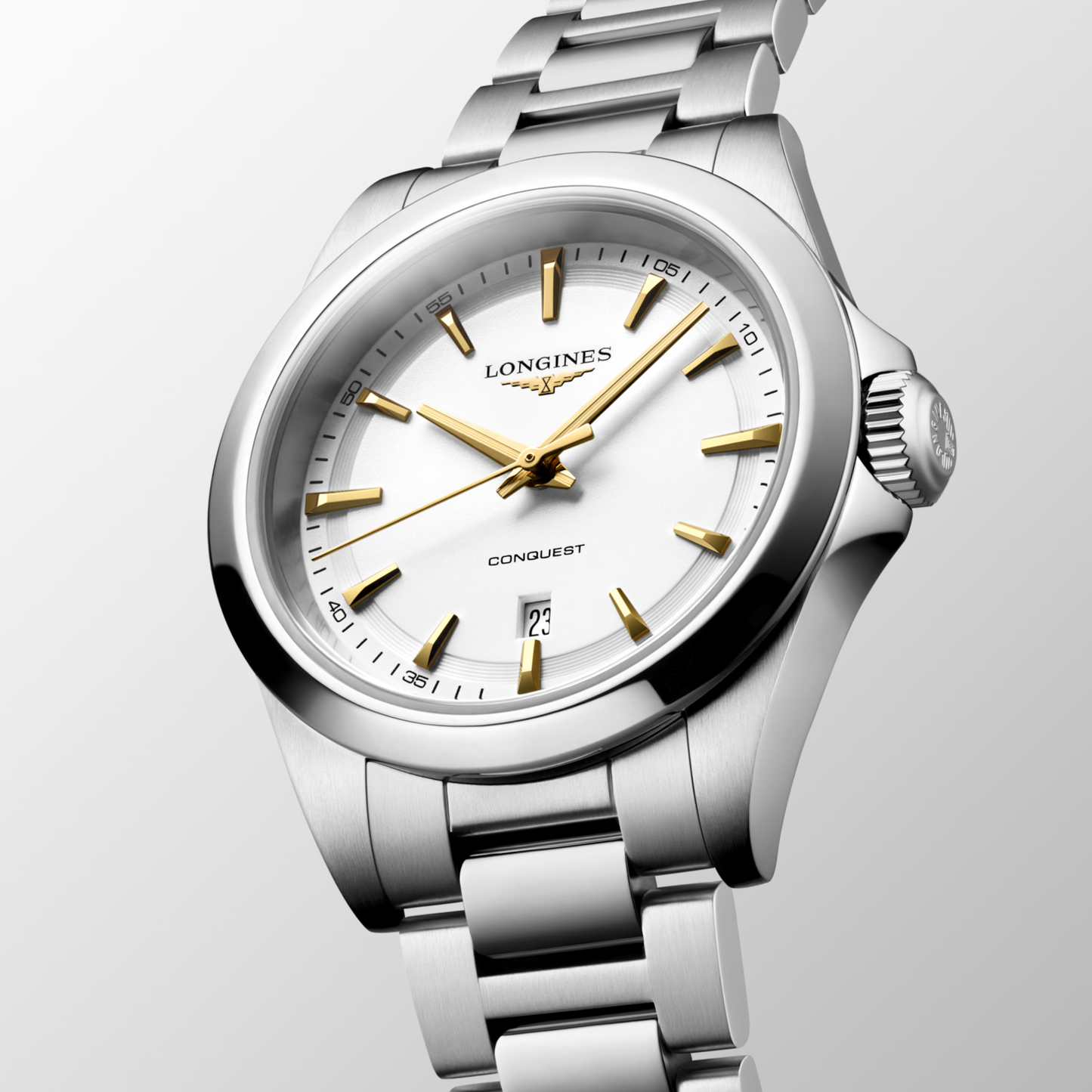 Longines Conquest 30mm White Dial Bracelet