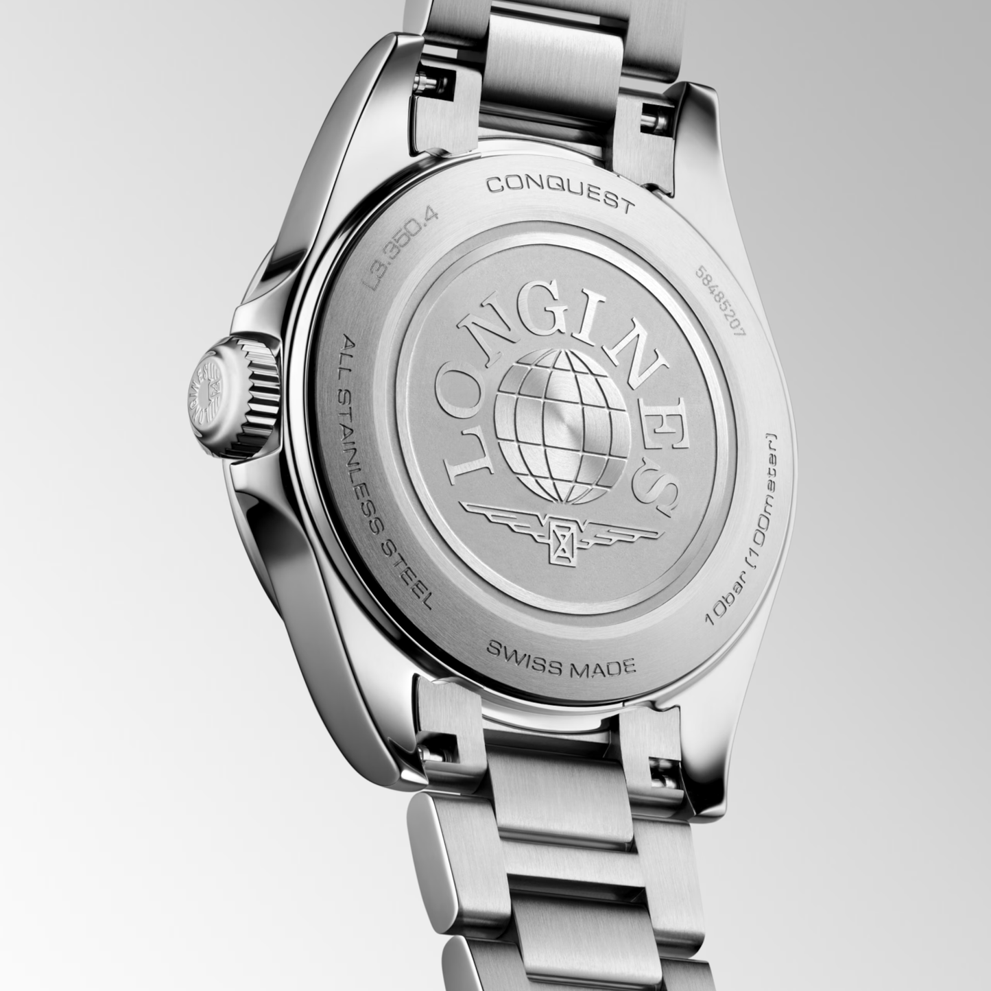 Longines Conquest 30mm White Mother-of-Pearl Dial Bracelet