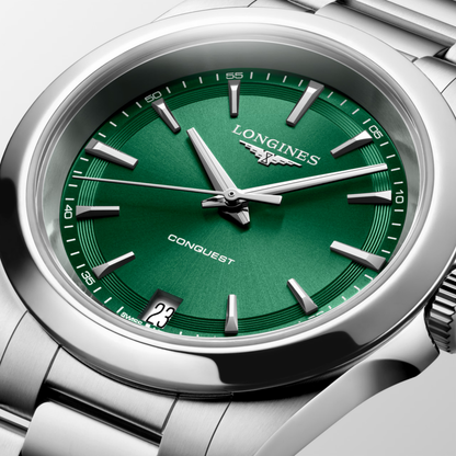 Longines Conquest 34mm Green Dial Bracelet