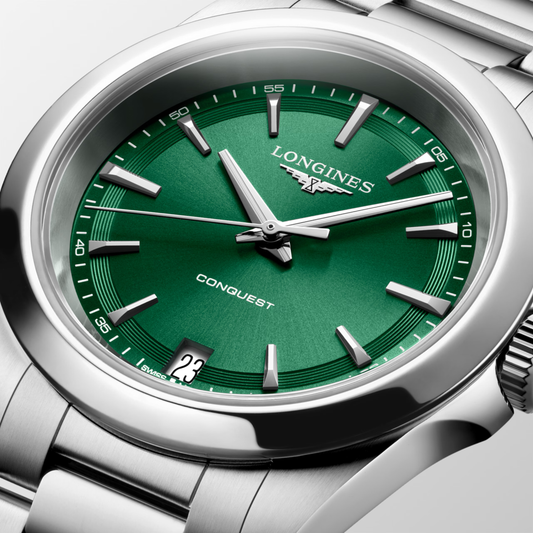 Longines Conquest 34mm Green Dial Bracelet