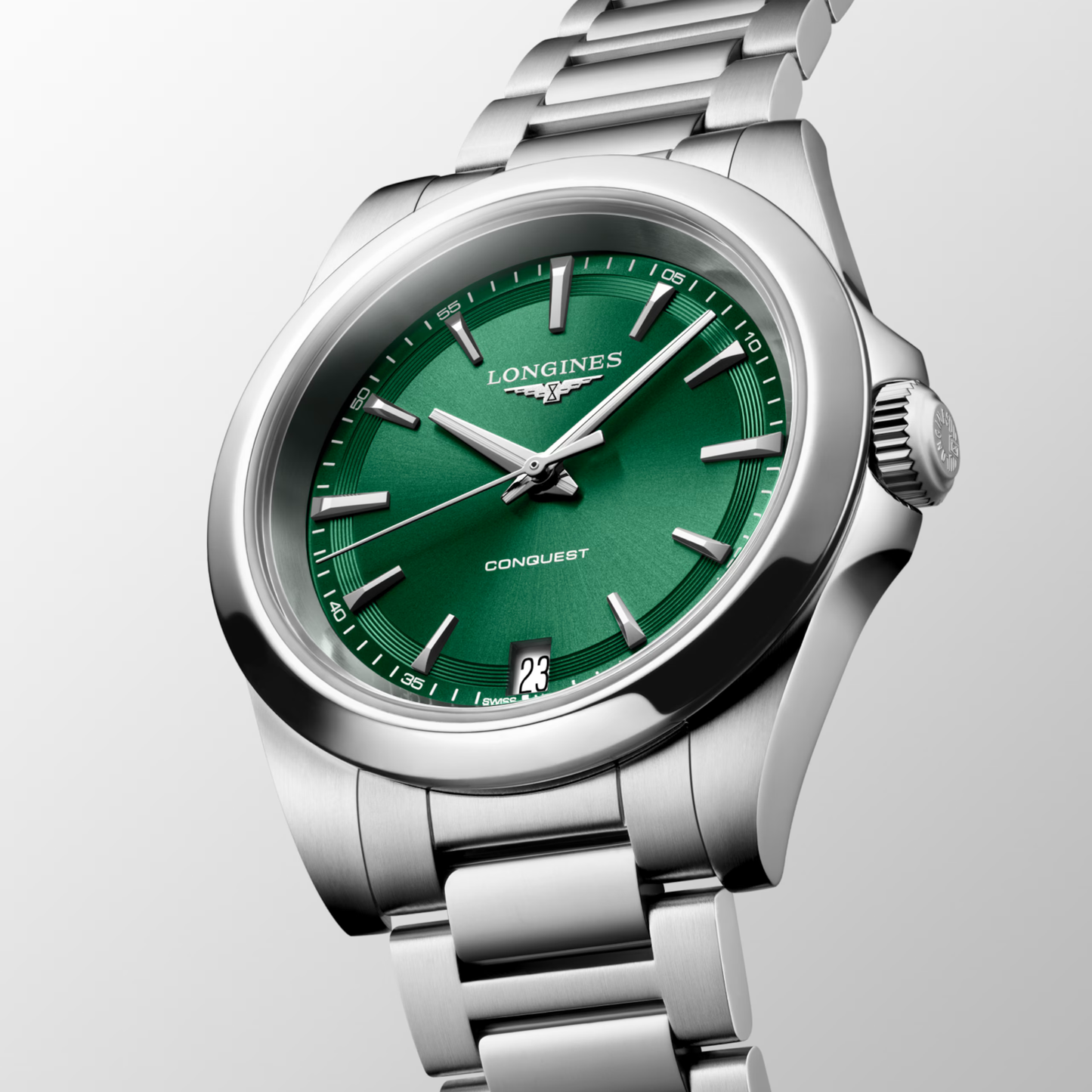 Longines Conquest 34mm Green Dial Bracelet
