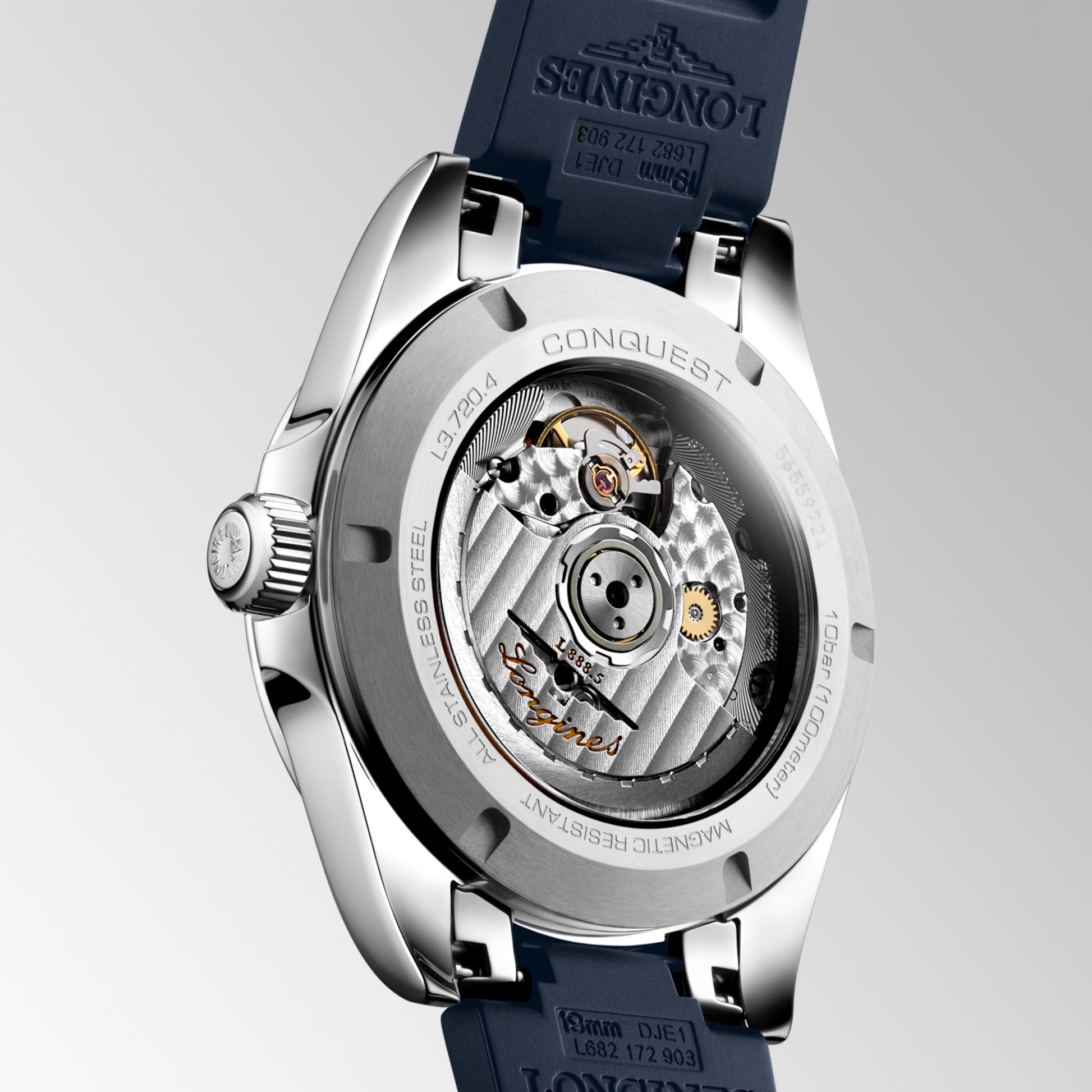 Longines Conquest 38mm Automatic Blue Dial Stainless Steel & Rubber Watch