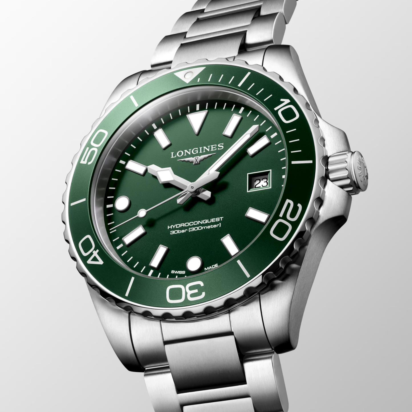 Longines HydroConquest 42mm Green Dial Bracelet