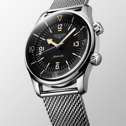 Longines Legend Diver 42mm Black Dial Bracelet