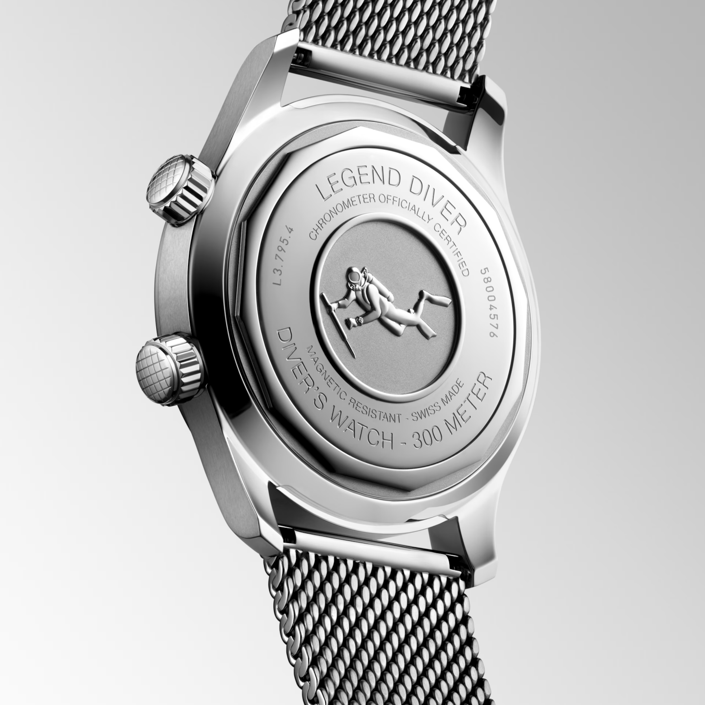 Longines Legend Diver 42mm Black Dial Bracelet