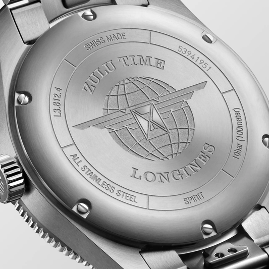Longines Spirit Zulu Time 42mm Automatic GMT Black Dial Watch