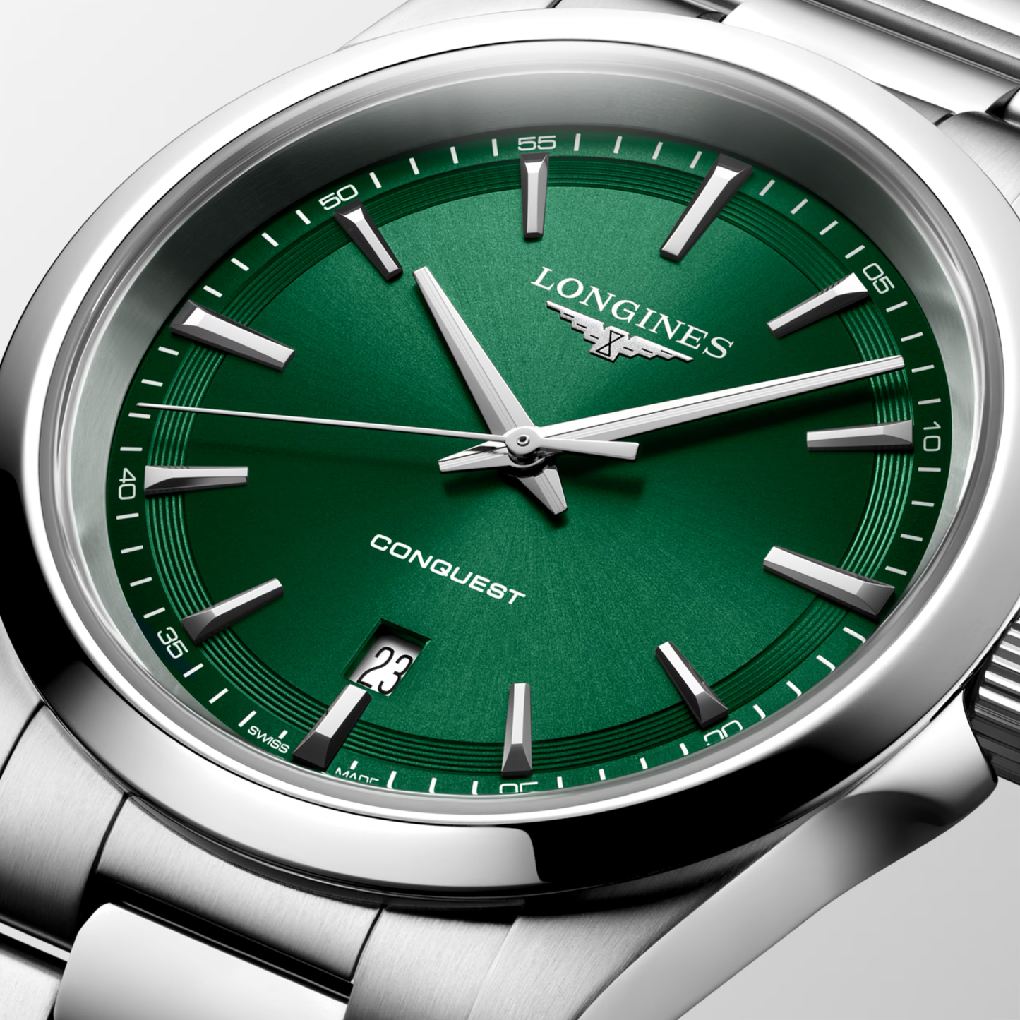 Longines Conquest 41mm Green Dial Bracelet