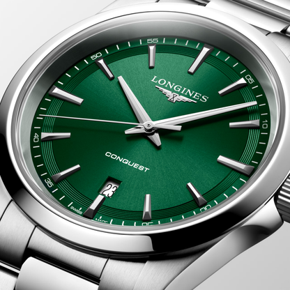 Longines Conquest 41mm Green Dial Bracelet