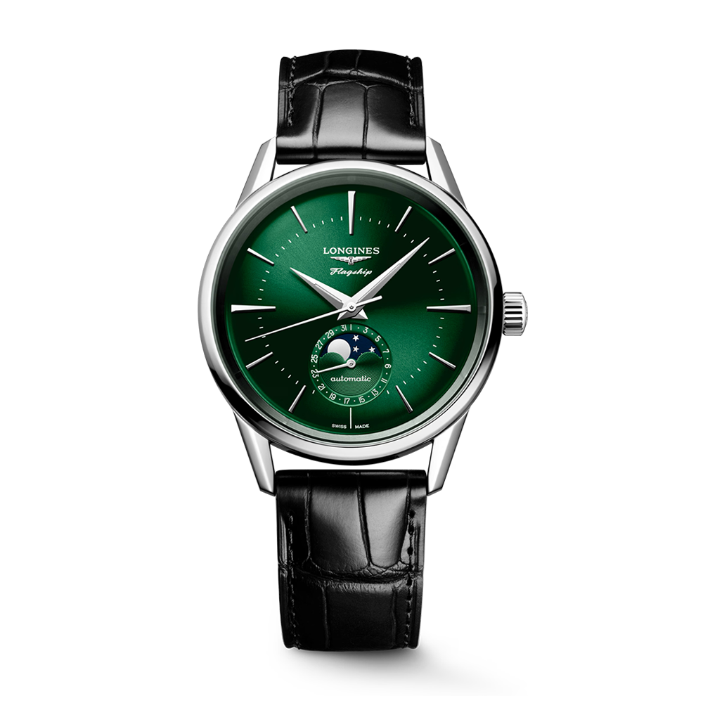 Longines Flagship Heritage Moonphase 38.5mm Green Dial