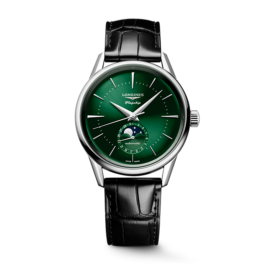 Longines Flagship Heritage Moonphase 38.5mm Green Dial