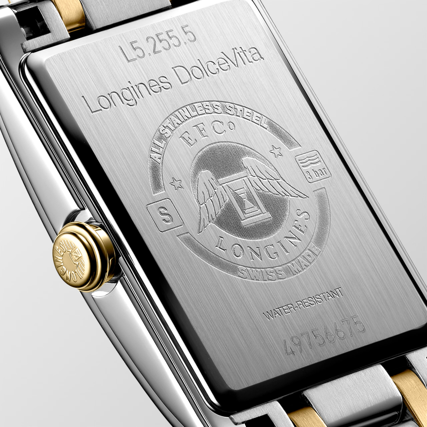 Longines DolceVita Steel and Yellow Gold Diamond 20.80 x 32mm