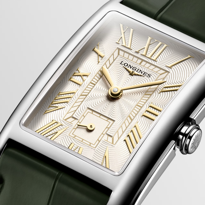 Longines DolceVita 37mm Ivory Gilt Dial Leather Strap
