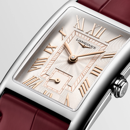 Longines DolceVita 37mm Ivory Rose Dial Leather Strap